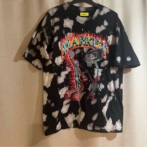 Market x Marcos Alvarado Skeleton Basketball Bleach Dye Tee Streetwear